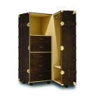 VINTAGE HOME - Baule Armadio con 5 Cassetti-Cuoio